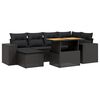 vidaXL 7-dijelni set vrtnih sofa od poliratana s jastucima crni