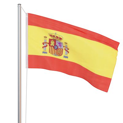 vidaXL Španjolska zastava s aluminijskim stupom 6,2 m