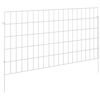 vidaXL Ograda za vrt s kolčićima 48 pcs 95 x 50 cm Mesh Srebrna