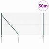vidaXL Stup za ogradu Zelena 50 x 1,4 m (16 x 16 mm mreža) Čelik i PVC