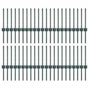 vidaXL Ograde 44 pcs Zelena 80 cm Čelik