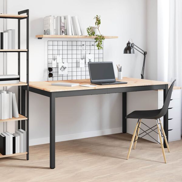 vidaXL Stol za objedovanje Prirodna 150 x 90 x 75 cm