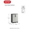 Keter niski ormarić za pohranu Gear crno-sivi 97 cm