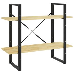 vidaXL Ormarić za knjige s 2 razine 80 x 30 x 70 cm masivna borovina