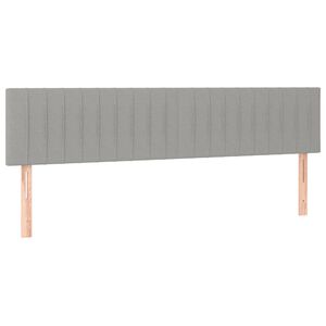 vidaXL Uzglavlja svjetlosiva 200x5x78/88 cm od tkanine