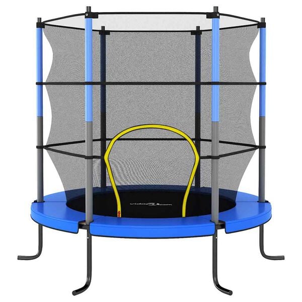 vidaXL Trampolin sa sigurnosnom mrežom okrugli 140 x 160 cm plavi