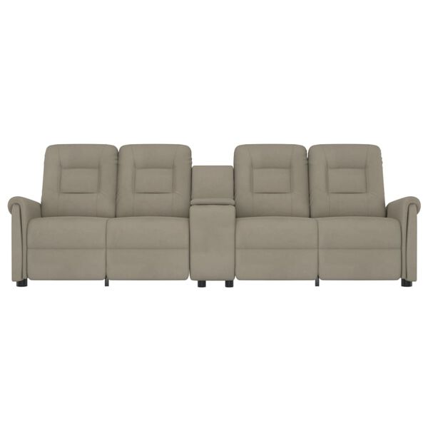 vidaXL Masažni četverosjed s držačem ča&scaron;a svjetlosivi