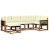 vidaXL Set vanjskih sofa 6 kom. Prirodna i krem
