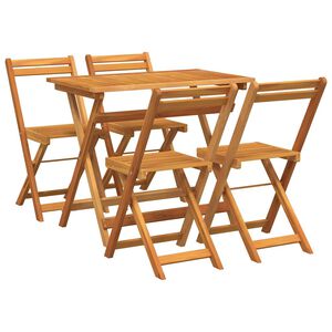 vidaXL Bistro set 5 kom. Prirodna nafta Čvrsto drvo akacije