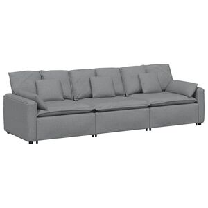 vidaXL Modularna sofa s jastucima svijetlosiva