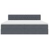 vidaXL Krevet s prostorom za pohranu s LED-om Tamno siva 200 x 200 cm