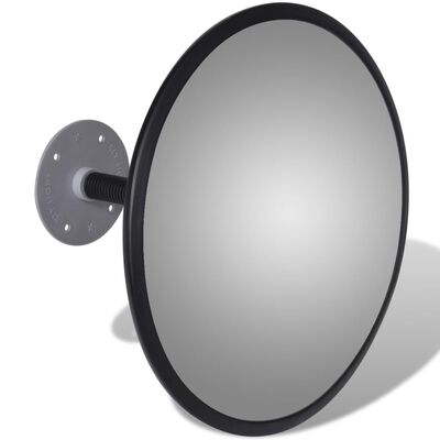 Konveksno unutrašnje plastično akrilno ogledalo, crno, 30 cm