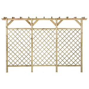 vidaXL Vrtna re&scaron;etkasta ograda s pergolom 300x50x200 cm od borovine