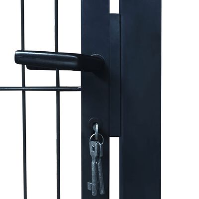 vidaXL 2D vrata za ogradu (jednostruka) antracit siva 106 x 210 cm