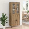 vidaXL Highboard Umjetnički hrast 69,5 x 34 x 180 cm Konstruirano drvo