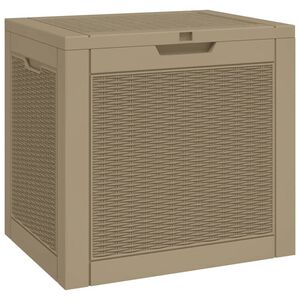 vidaXL Vrtna kutija za pohranu svjetlosmeđa 55,5x43x53 cm polipropilen