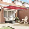 vidaXL Skrovita tenda Crvena 350 x 250 cm Poliester i aluminij