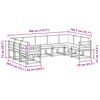 vidaXL Set vanjskih sofa s jastukom 9 pcs Prirodna i svijetlo siva