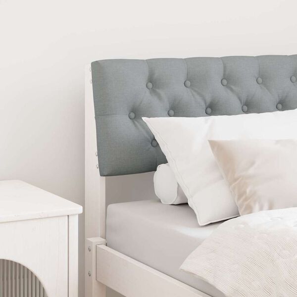 vidaXL Tapecirani uzglavlje Svijetlo siva 75 cm Čvrsto borovo drvo