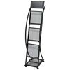 vidaXL Stalak za Časopise 40x32x131 cm Crni A4