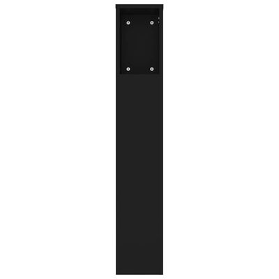 vidaXL Uzglavlje s ormarićem crno 180 x 18,5 x 104,5 cm