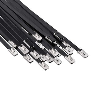 vidaXL Veza za kabel 25 kom. 4,6 x 350 mm Crna