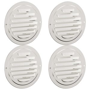 vidaXL Pokrov ventilacije 4 kom. Srebrno 80 mm Nehrđajući čelik