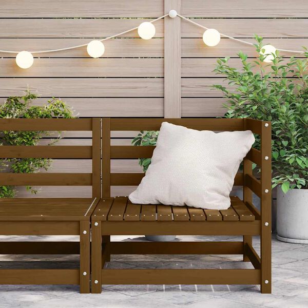 vidaXL Kutna vrtna sofa smeđa boja meda od masivne borovine