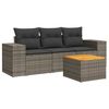 vidaXL 4-dijelni set vrtnih sofa od poliratana s jastucima sivi