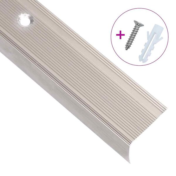 vidaXL Rubnjaci za stepenice L-oblika 15 kom aluminijski 100 cm bež