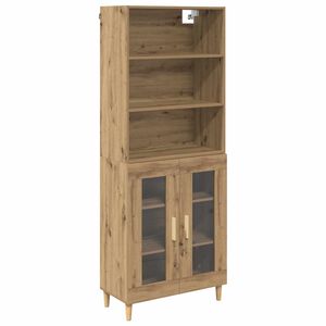 vidaXL Highboard Umjetnički hrast 69,5 x 32,5 x 180 cm