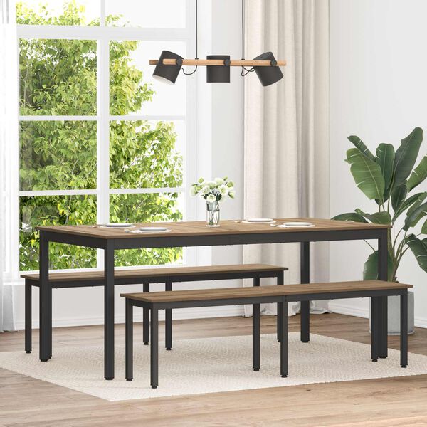 vidaXL klupa Umjetnička hrastovina 160 x 35 x 45 cm Konstruirano drvo