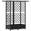 vidaXL Povi&scaron;eni krevet s mrežom i krovom Crna 124 x 40 x 121 cm PP