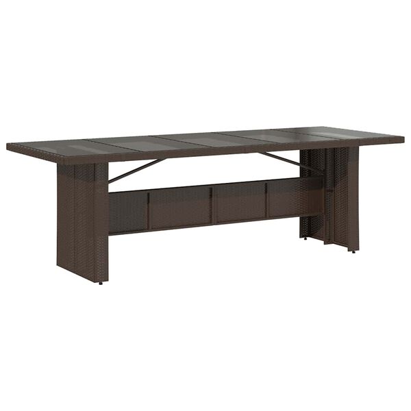 vidaXL 11-dijelni vrtni bistro set od poliratana s jastucima smeđi