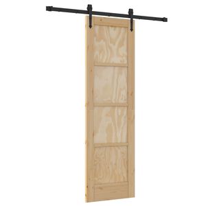 vidaXL Klizna vrata ORKDAL 61 x 198,5 cm Masivna borovina Prirodna