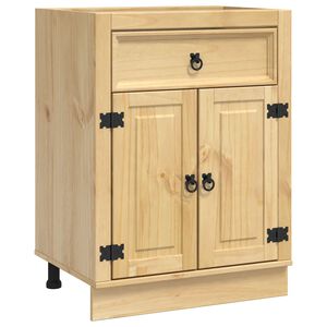 vidaXL Cabinet SKI Medeno Smeđa 60 x 46 x 81,5 cm Čvrsto borovo drvo