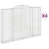 vidaXL Lučne gabionske ko&scaron;are 4 kom 300x30x200/220cm pocinčano željezo
