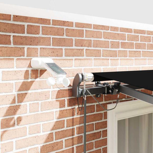 vidaXL Tkanina za tende s Crna 300 x 250 cm Poliester