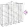 vidaXL Lučne gabionske ko&scaron;are 7 kom 200x50x160/180cm pocinčano željezo