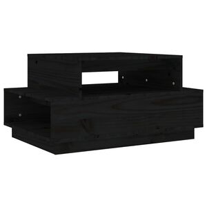 vidaXL Stolić za kavu crni 80 x 55 x 40,5 cm od masivne borovine