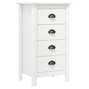 vidaXL Komoda Hill bijela 46 x 35 x 80 cm od masivne borovine