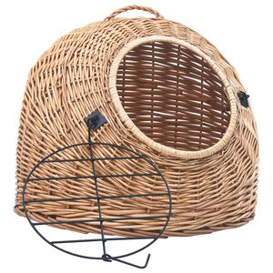 vidaXL Transporter za mačke 60 x 45 x 45 cm od prirodne vrbe