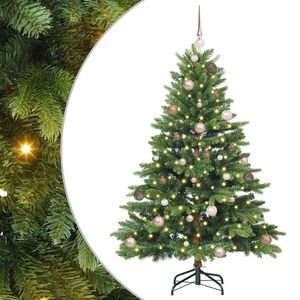 vidaXL Umjetno božićno drvce s stalakom Zelena 150 cm PE i PVC