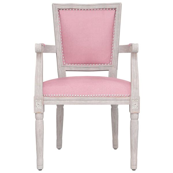 vidaXL Blagovaonska stolica ružičasta bar&scaron;unasta