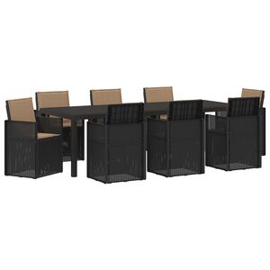 vidaXL Vrtni set za objed 9 kom. Antracit i sivosmeđa PP
