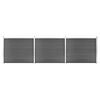 vidaXL Set panela za ogradu WPC 526 x 146 cm crni