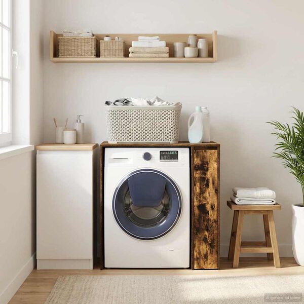 vidaXL Ormar za perilicu rublja Dimljeni hrast 87 x 60 x 89 cm