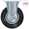 vidaXL Fiksni kotačići 12 kom 125 mm