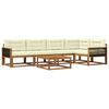 vidaXL Set vanjskih sofa 6 kom. Prirodna i krem