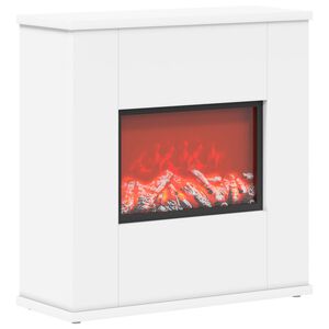 vidaXL Električni kamin Bijela 47 x 18 x 48 cm Konstruirano drvo